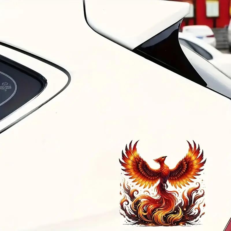 Burning Phoenix PCW winylowe naklejki samochodowe naklejki wodoodporne samoprzylepne naklejki na samochody, laptopy, ciężarówki, motocykle, ścianę, okno, bagaż, osłona na drzwi, naklejka dekoracyjna