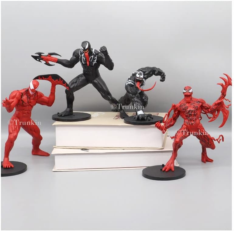 Venom Carnage PVC Action Figure | Legends Series 4 Pcs Set Venom and Carnage Character | Model Toys 16cm