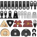 【Hohe Qualität】 Diese schneidenden oszillierenden Sägeblätter bestehen aus hochwertigem dickem kohlenstoffreichem und rostfreiem Stahlmaterial mit hoher Festigkeit und Verschleißfestigkeit, dicken Metallen und hochwertigen Herstellungstechniken, lange Lebensdauer.