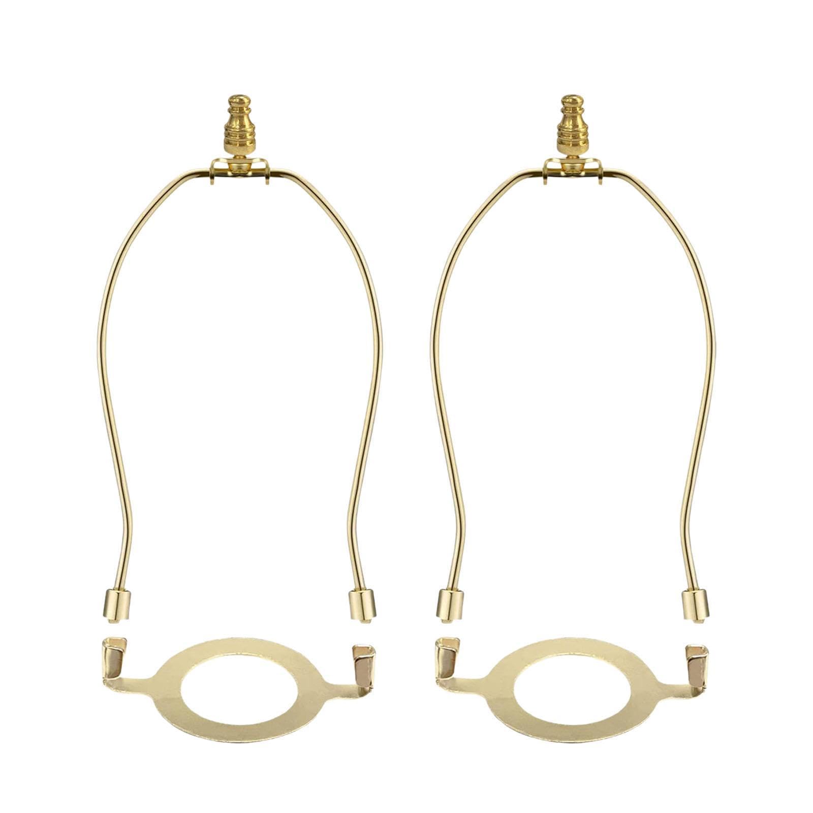 Sharplace 2Pcs Lamp Shade Harp Holder Saddle Light Base E26 Lamp Harp for Table/Floor Lamp, Gold