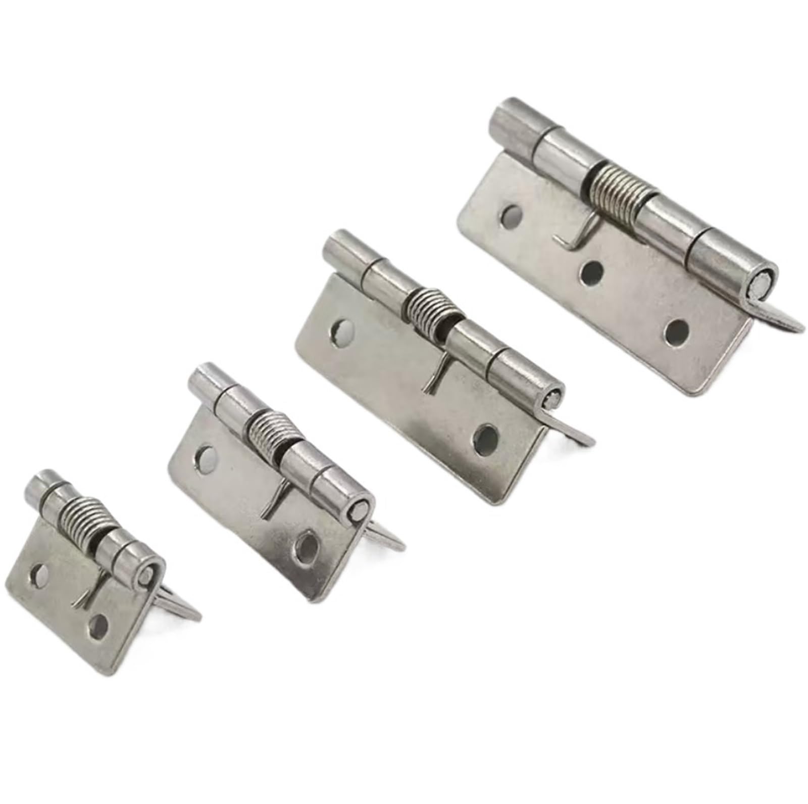 Kdhcvkz 2Pcs Silver 2 Inch 2Pcs Stainless Steel Spring Hinge Door Spring Hinge(2Pcs Silver 2 Inch)