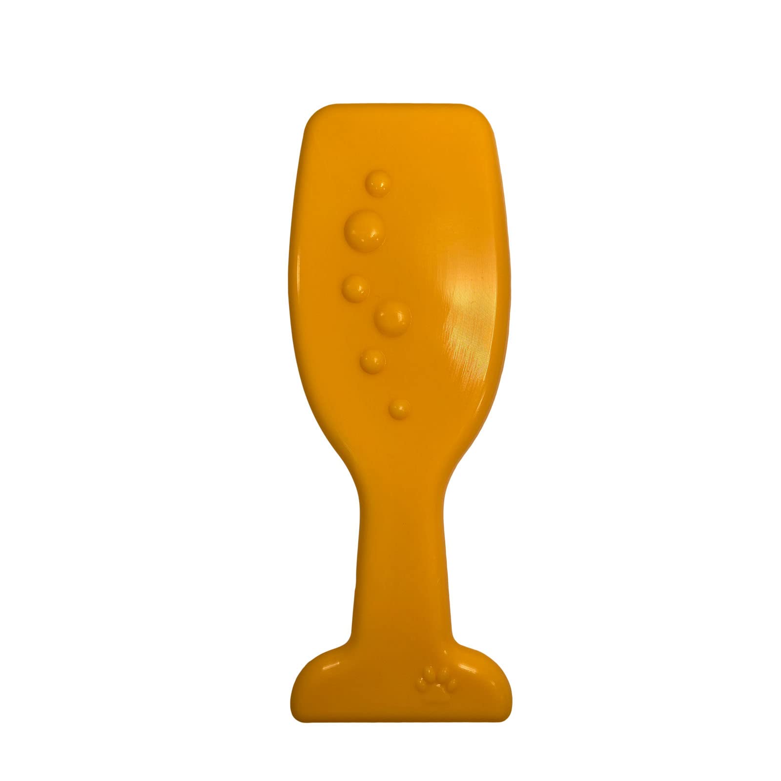 SimpleDog Doggie Dooley Champagne Glass Heavy Duty Dog Chew Toy for Aggressive Chewers, Yellow, USA Made Nylon, Large, 7 inch (5008N)