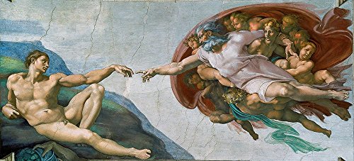 Michelangelo Buonarroti - The Creation of Adam - Medium - Semi Gloss Print