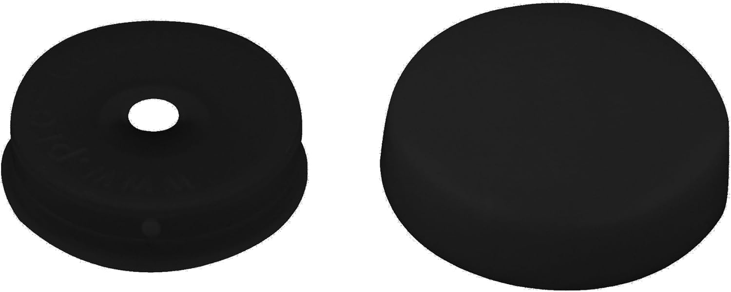 CRL Black Flat Large Snap Cap Screw Covers - Package of 100