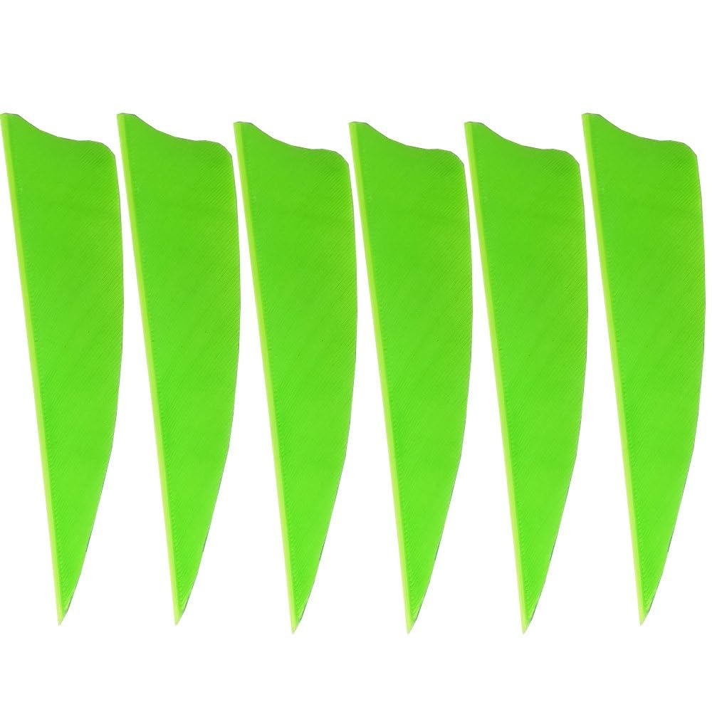 SHARROW 50PCS Archery Arrows Feather 3 Inch 4 Inch 5 Inch Archery Fletchings Real Natural Shield Feathers for Hunting Shooting DIY Archery Arrow Training Outdoors (Light green, 4 inch)