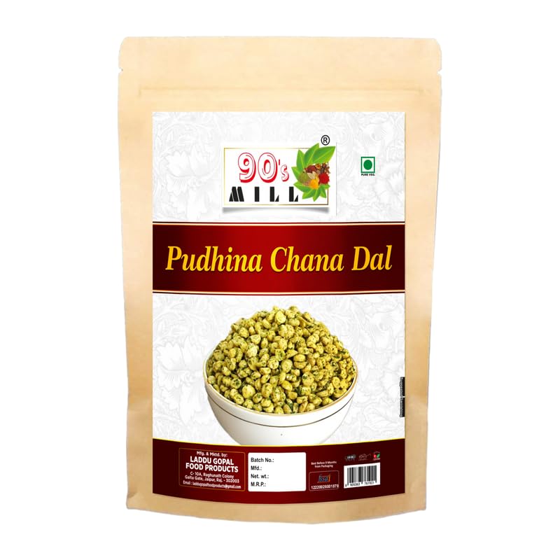 90s MILL Roasted Chana Dal Nimbu Pudina Chana Dal | Roasted Nimbu Pudina Masala Chana Dal | Nimbu Pudina Chana Gluten Free, Vegan Snack Spicy Namkeen Anytime Savoury Snack-300g*1Pack (B0CGRDMJXV) Amazon Price History, Amazon Price Tracker