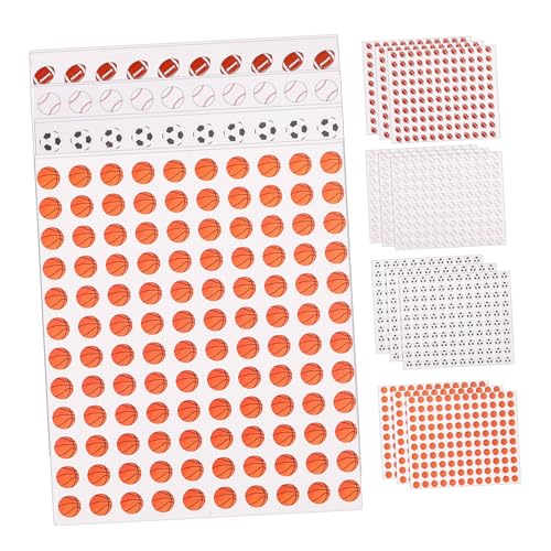 Angoily 20 Feuilles Autocollants Mini-balle Anniversaire Football T-shirts Cotillons Sportifs Décor Ballons De Sport Stickers Faire La Fête Basket Ball...