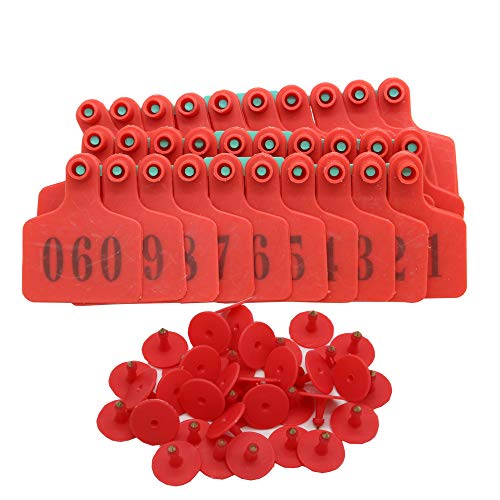 Com clipe de perna de pássaro numerado anel ultraleve de plástico 100 peças placa de orelha de gado