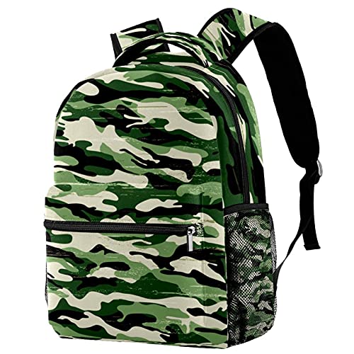 Sac à dos de voyage pour enfant camouflage vert : finie la soif en route