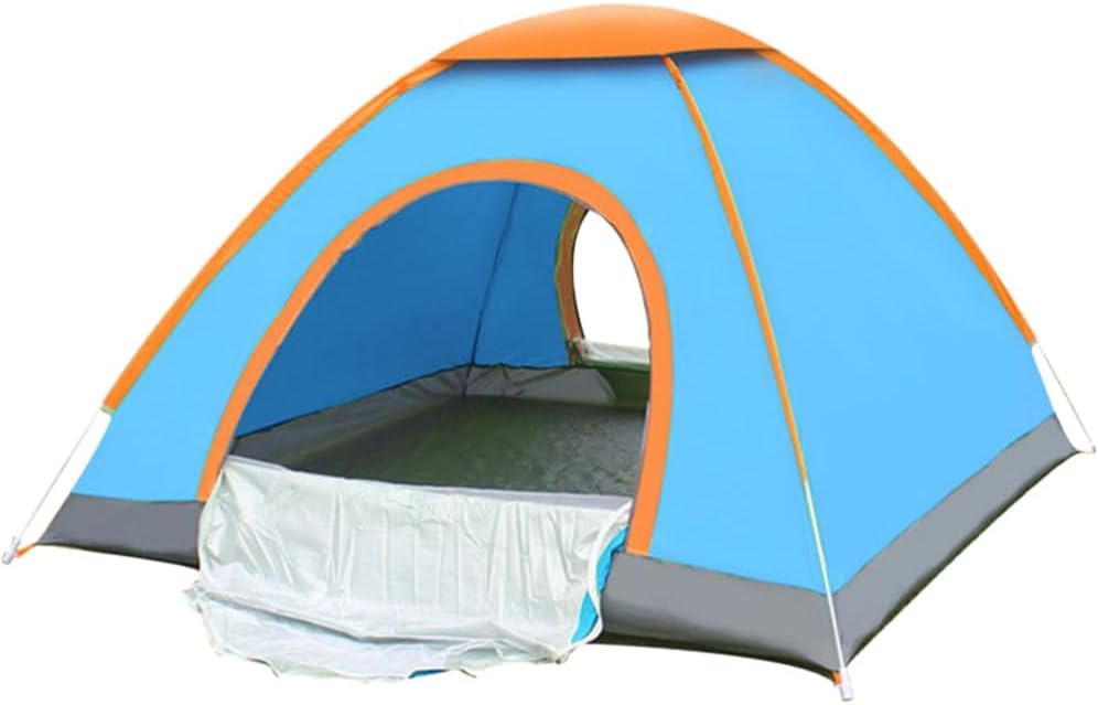 BESPORTBLE Automatic Folding Tent for 2 Compact Double Person Beach Camping Tent Glass Fiber Rods Two-Door Ventilation Perfect for Random Color