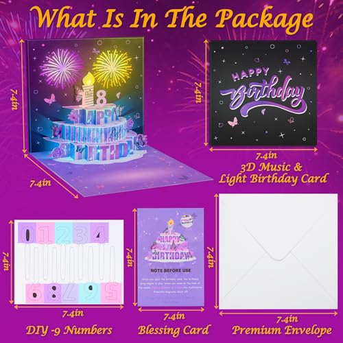 Birthday-Cards-for-Women-3D-Music-Light-Firework-Birthday-Cards-Pop-Up-Cake-Blowable-Candle-Happy-Gift-Birthday-Cards-Greeting-Cards-for-Women-Mom-Wife-Flowers-Butterfly