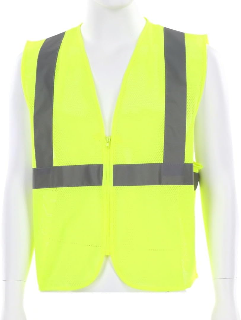 MCR Safety V2CL2MOZ Economy Safety Vest, Lime, Large