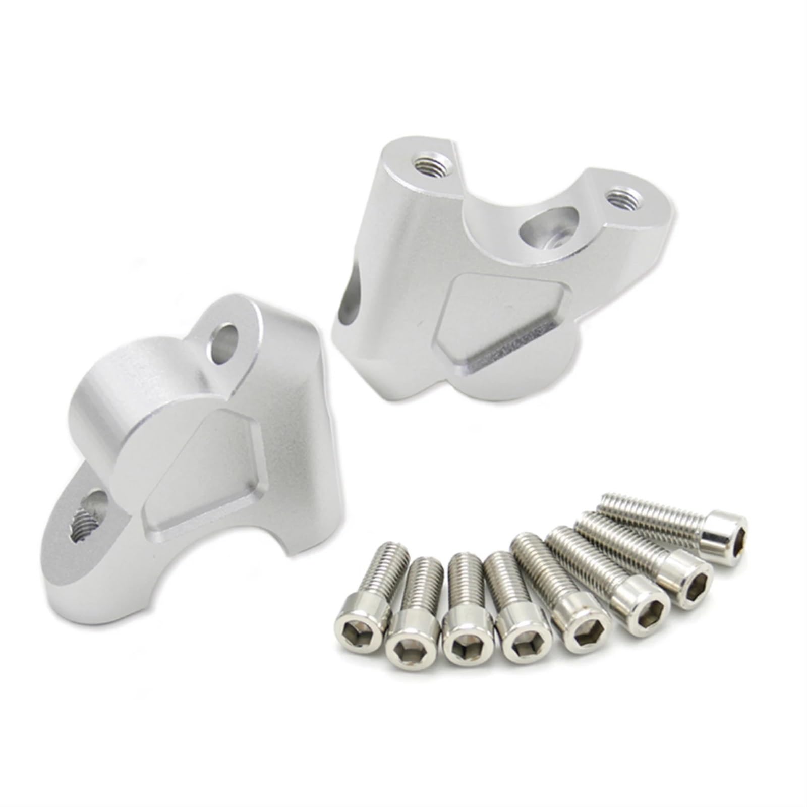 Manubrio Riser Morsetto Per BMW S 1000 XR S1000 R 1250 RT 1200 R1250 R1200 S1000XR R1250RT R1200R R1250R Manubrio Riser Circa Aumento 38mm Manubrio Riser Manubri Moto(Argento)