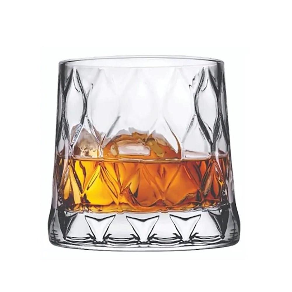 Pasabahce Leafy Old Fashioned Glasses 11.25oz / 320ml, P420194-00000-B01006, Pack of 6, Green