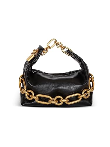 Balmain, Mini Sync Chain-Link & Leather Top Handle Bag - Noir