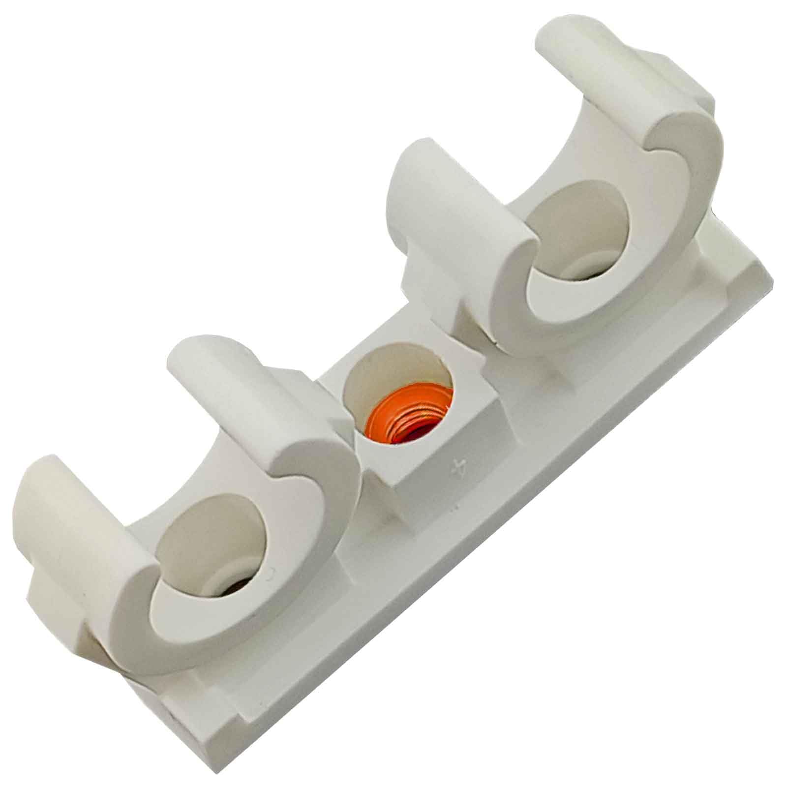 DGBRSM 2 Stück Rohrschellen – Verstellbar Für 1/2" Bis 3/4" Schläuche, Flusskontrolle, Weiß