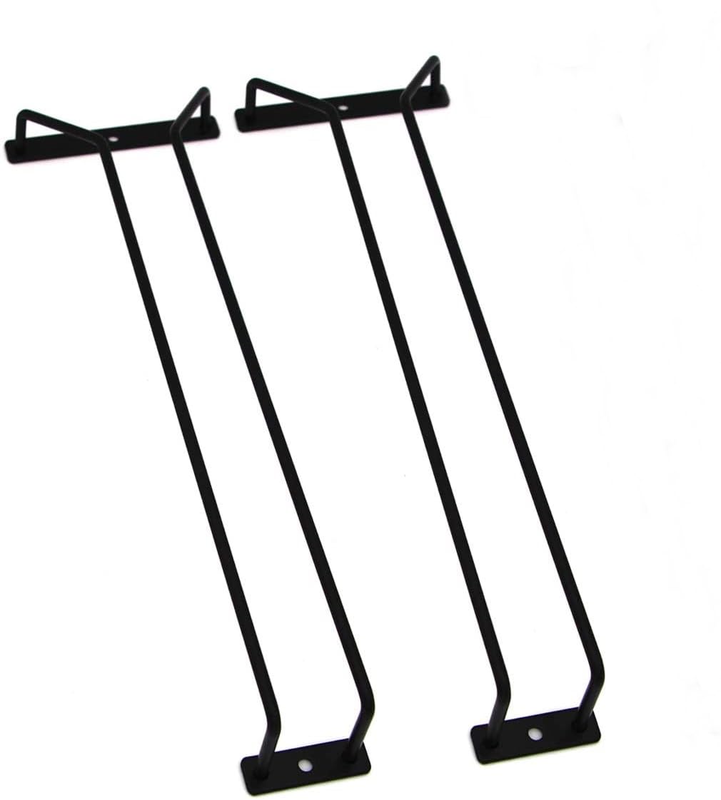 FrescorrWine Glass Holder stemware Rack Under Cabinet and Shelf, Wine Glass Holder Rack, Hanging Stemware Holder for Cabinet Kitchen Bar, Set of 2 Wine Glasses Holder