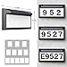 Solar Address Sign, Lighted Address Plaque Outdoor Waterproof, Illuminated Address Numbers, House Numbers for Outside