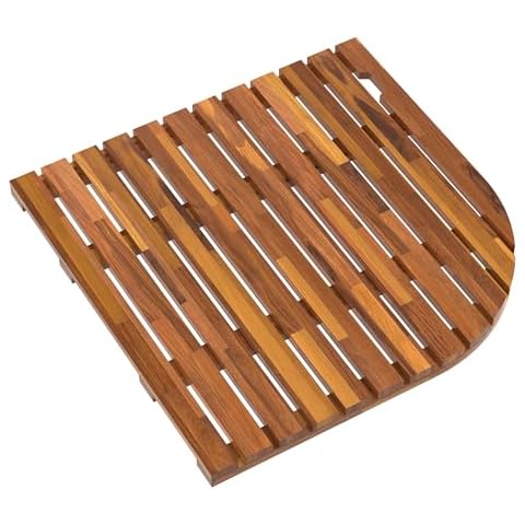 Facilehome Teak Wood Bath Mat, Non-Slip Bath Mat for Shower, Teak Quick Drying Bath Mat for Bathroom, Bathtub, Outdoor, Backyard Cover
