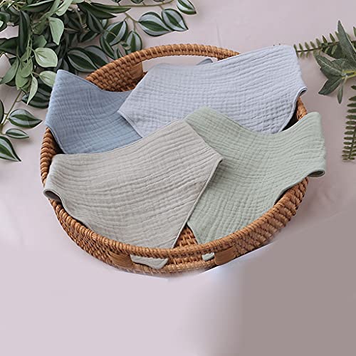 Newborn Solid Color Burp Cloth Gifts Cotton Bandana Muslin Absorbent Saliva Towel Toddler Drool For Triangle Scarf4