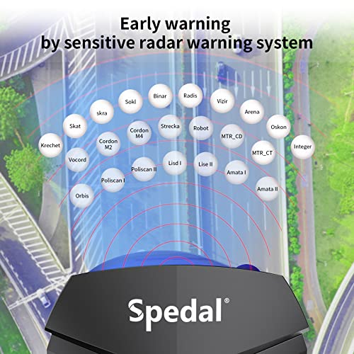 Image of Spedal DSP Radar Detectors for Cars, 6500 Ft Ultra-Long Radar Coverage, Built-in GPS /Real-Time Alerts, IVT Filtering, Free Database Upgrade for Fewer False Alerts