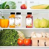 10 Stück 250 ml Leere Flaschen Kunststoff, Wiederverwendbare kleine Flaschen zum Befüllen Trinkflaschen für Smoothie Saft Tee, Klare Trinken Bottle für Mini-Kühlschrank, Juicer Shots, Wasser, Milch