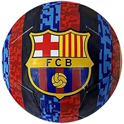 Roger's Balón de fútbol Barcelona Oficial. Pelota de fútbol Blaugrana. Tiras Verticales. Talla para Adultos y niños (tamaño 5 - Grande)