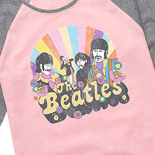 HYBRID APPAREL - The Beatles - Retro Flower Illustration - Girls Toddler and Youth Raglan3