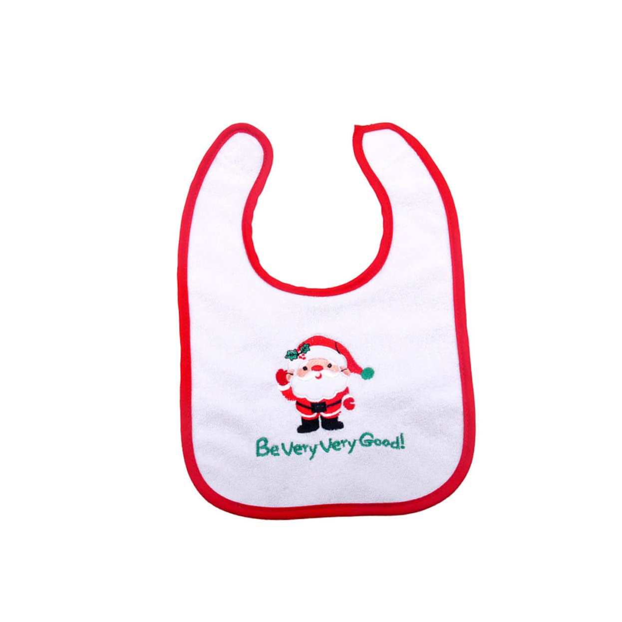 VICASKY 9piezas Baberos De Captor De Alimentos Diseño De Santa Claus Para Comidas y Salidas Infantiles