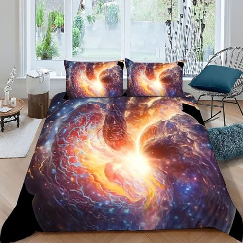 Ensemble d'impression 3D Le Ciel étoilé Lit Double Linge de Lit Enfant Pur Coton 200x200 - 3