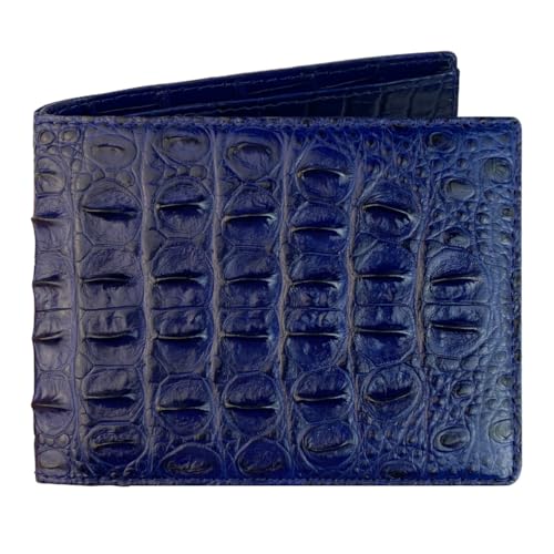 Image of HATA Men Leather Bifold Wallet RFID Blocking Front Pocket Exotic Billfold Handmade Gift For Birthday Wedding Anniversary Father's Day