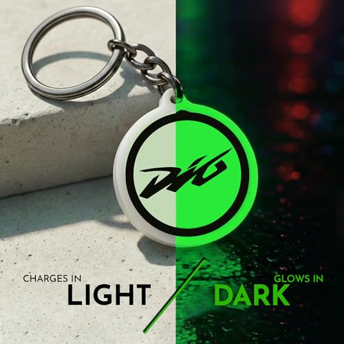 Image of Mi Glow Store Glow in Dark Keychain for Bike Men | Gift for Man | Bike Accessories | Charges in Light Glows in Dark | Key chain for Bike
