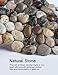 SUNFACE 6 Pcs River Rock Stepping Stones Outdoor 10 inch Diameter Round Shape Paver Step Stones Polished Pebble River Stone Mat for Yard Lawn Patio Pathway Walk Way
