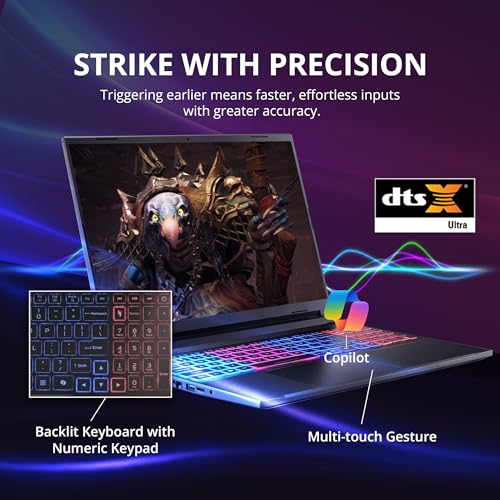 Image of acer Nitro V 16S 16 inch WUXGA 180Hz Gaming Laptop, Intel Core 7 240H, NVIDIA GeForce RTX 5060 8GB GDDR7, 64GB DDR5, 5TB Storage (4TB SSD+1TB Docking Station), Backlit Keyboard, Wi-Fi 6, Win 11, Black