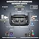 TONOR Wiederaufladbares Bluetooth Funkmikrofon Set, 2x100 einstellbare UHF Funk Mikrofon Kabellos Metall Wireless Microphone, Auto Scan, 80m Reichweite für Gesang Karaoke Kirche Party TW790 Schwarz