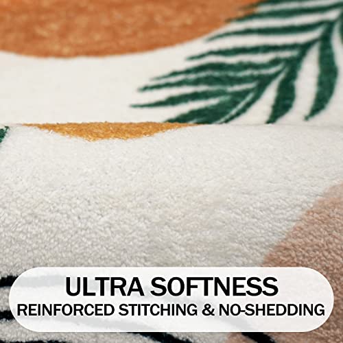 Woodiggie Boho Bathroom Rugs Non-Slip Cute Bath Mat, Soft Machine Washable Abstract Farmhouse Bath Mats For Bathroom Floor Tub Shower 17"×27" #TOP3