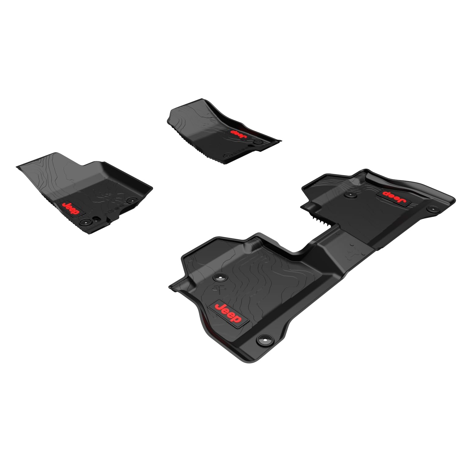 Jeep Gladiator Front & Rear Complete Set of 4 Rubber Floor Mats OEM