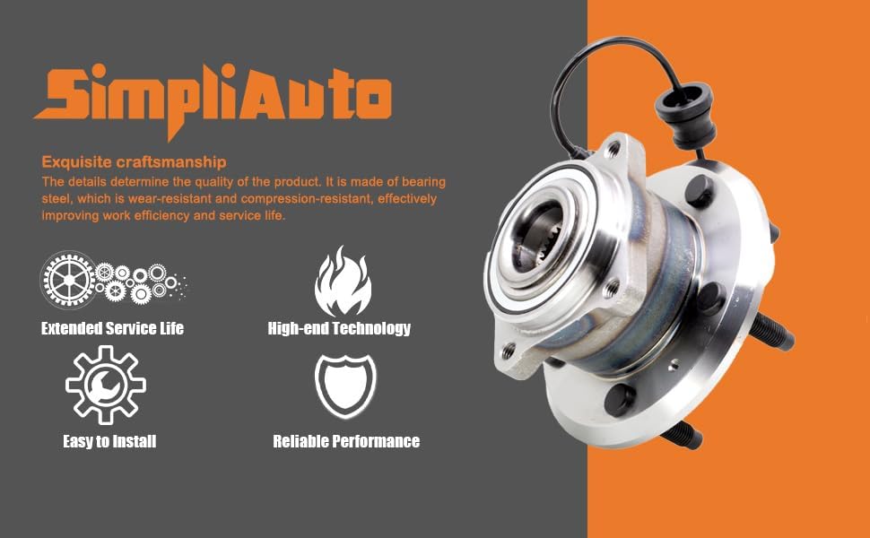 Miniatura 4 de Par de rodamientos de buje de rueda trasera 512358 compatible con Chevy Captiva Sport 2012-2015, Equinox 2007-2009, Pontiac Torrent 2007-2009,