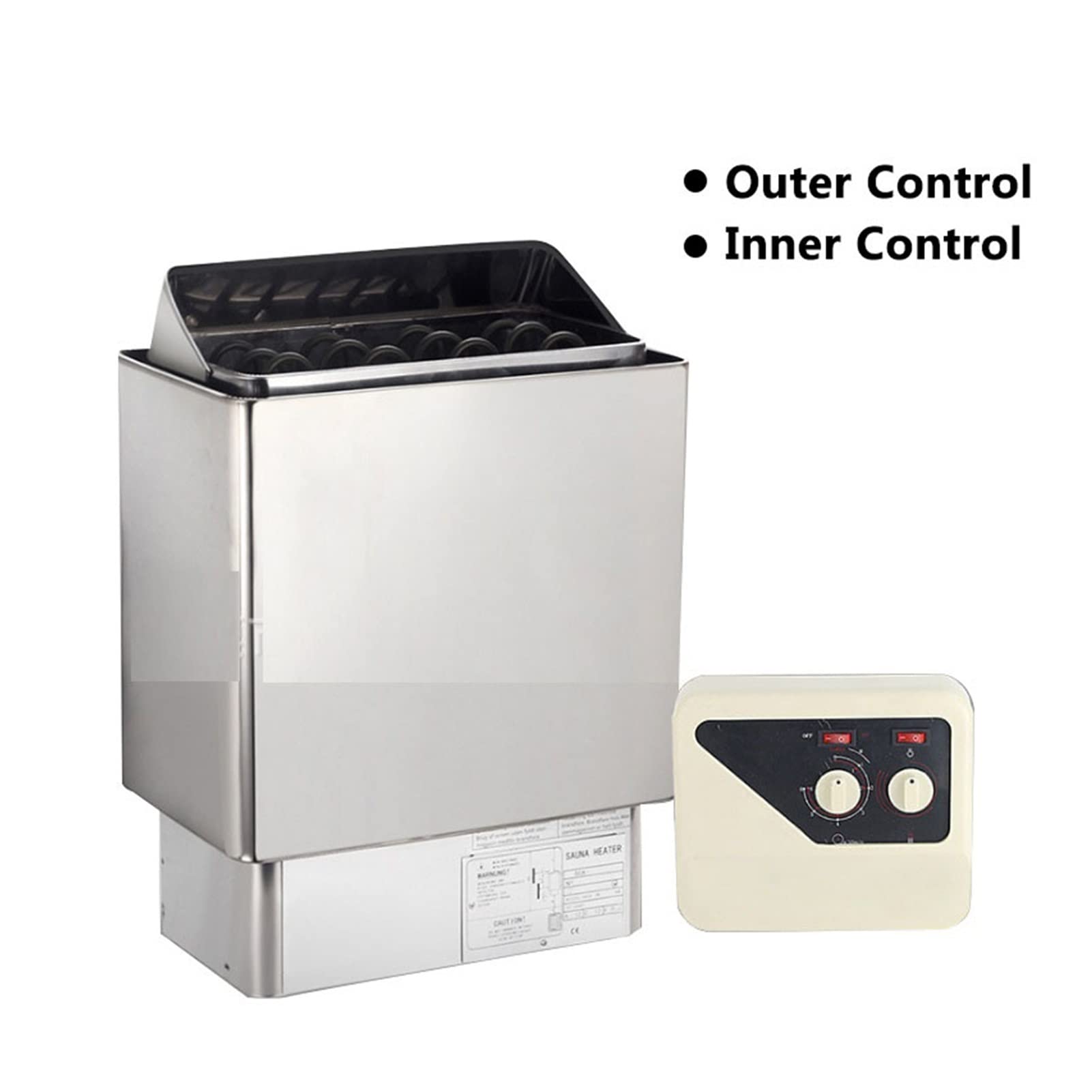 3kW 4,5 kW 6kW 9kw Nagrzewnica sauny ze stali nierdzewnej z zewnętrznym lub innnerem Sauna kontroler do kąpieli parowej prysznic(4.5KW,OC)