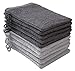 NatureMark NM-HT0829 Frottier Waschhandschuhe, 10-er Pack, 15 x 21 cm, 100% Baumwolle (5Anthrazit/5Silber)