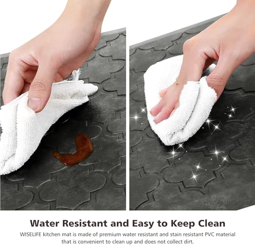 image for WISELIFE Kitchen Mat Cushioned Anti Fatigue Floor Mat,17.3