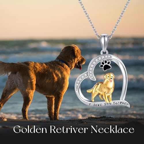 Robin/Duck/Bread Dragon/Golden Retriver/Paw Print Necklace for Women Sterling Silver Cute Animal Jewelry Gift for Women 6