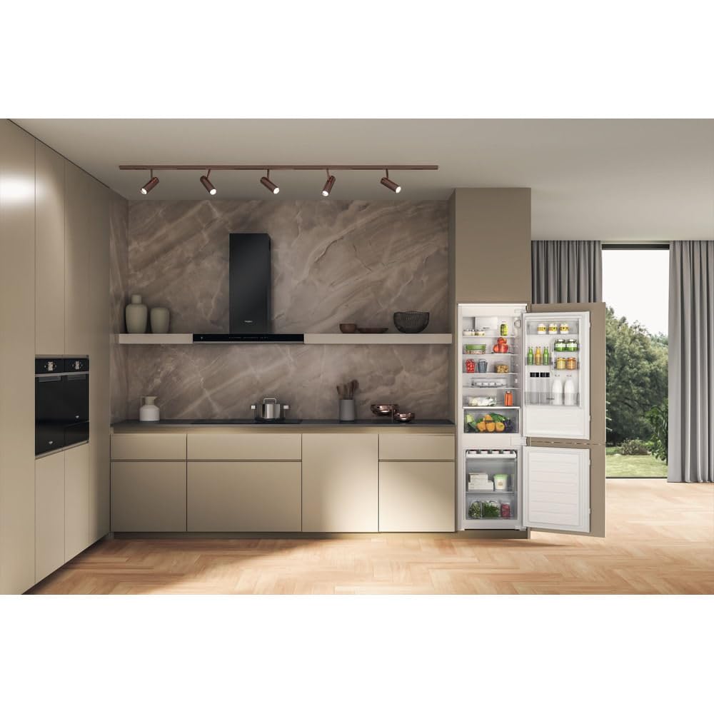 Whirlpool WHC18D011A2- Frigorifero da Incasso con Congelatore a 3 Cassetti, 5 Ripiani in Vetro, Regolazione Temperatura Automatica, Silenzioso - Elettrodomestici Cucina, Classe D, 54Lx177Hx54,5P