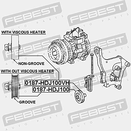Amazon.com: Pulley Idler Kit Febest 0187-HDJ100 Oem 88440-60060