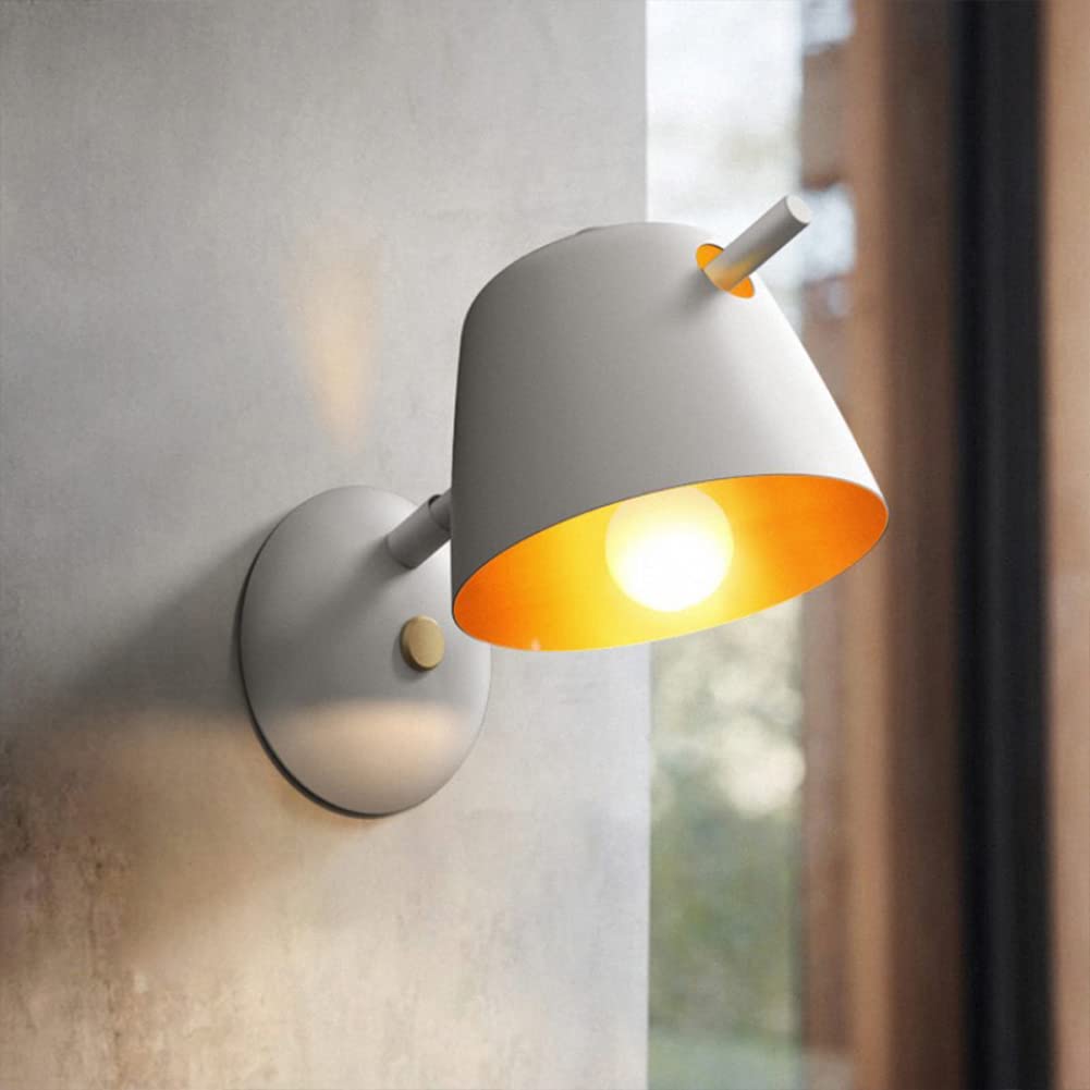 SXECAEPS Wall Lamps Sconces Light Indoor Led 9w 3000k Warm White Vintage Retro Industrial Metal Decorative Sconce Lamp for Living Room Bedroom Hallway(B)