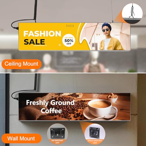 Image of LEDLightsWorld P1.86 Fine Pixel Pitch LED Display, Programmable LED Sign for Business, Full Color Digital Message Board with App Control, Indoor Digital Signage Display for Store Window, Restaurant, Bar, Office