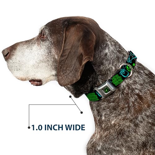 Collier de Chien Monsters Résistant Vert Fluo pour Chien Actif - 7