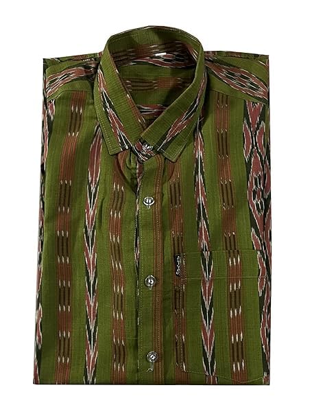 Image of Odisha Handloom 100% Pure Cotton unstitched Sambalpuri Pasapali Shirt fabric for Men /Boys Odisha Traditional kurta Soft & Breathable Natural Cotton fabric