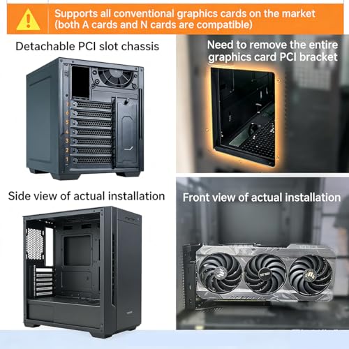 Soporte vertical para GPU PCIe x16 3 ranuras negro miniatura 5