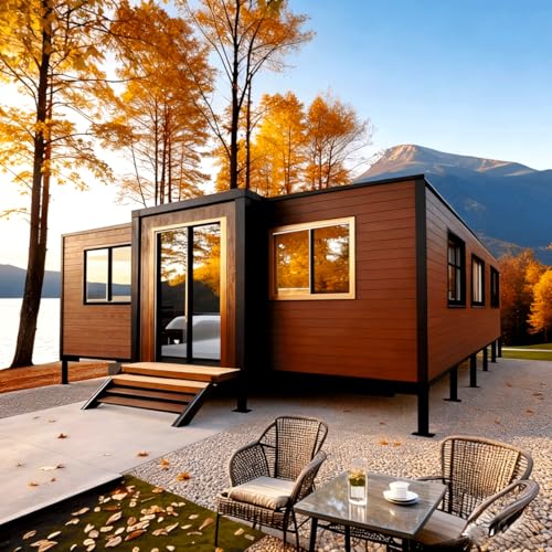 Foldable Tiny Home for Sale,40FT Portable Prefabricated Home 3 Bedroom